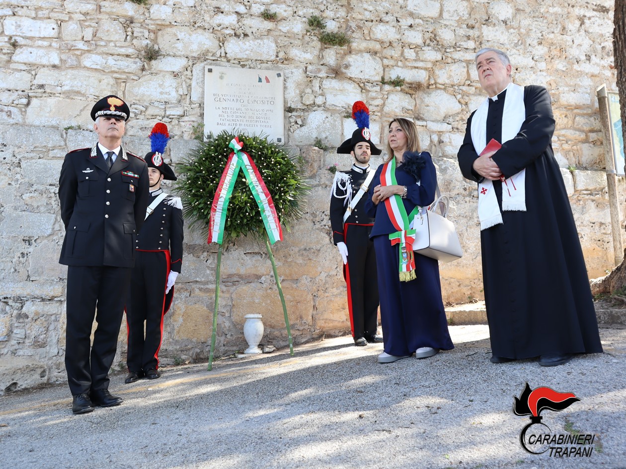 Erice commemora il 32° anniversario della morte del Carabiniere Gennaro Esposito￼