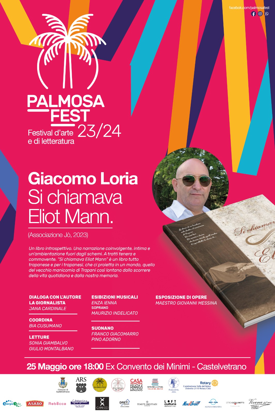 Il PalmosaFest di Castelvetrano prosegue con il romanzo di Giacomo Loria