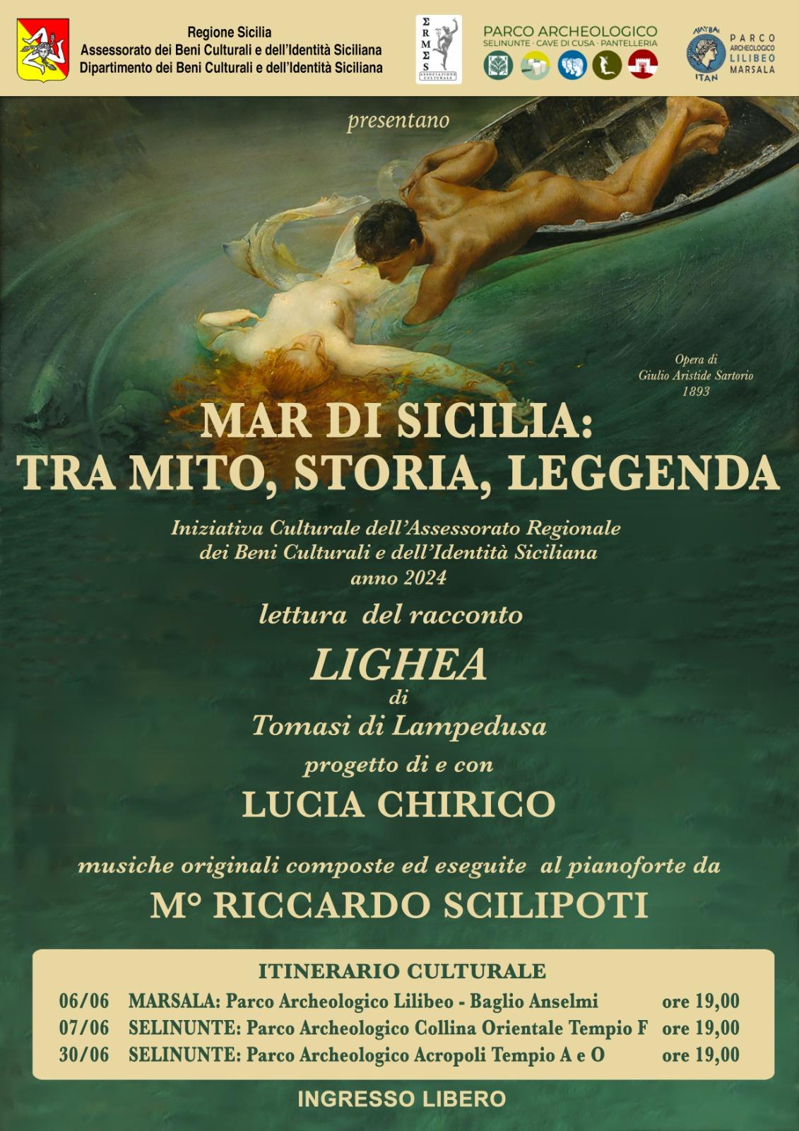 Al Parco Lilibeo i miti del Mare di Sicilia e il racconto Lichea