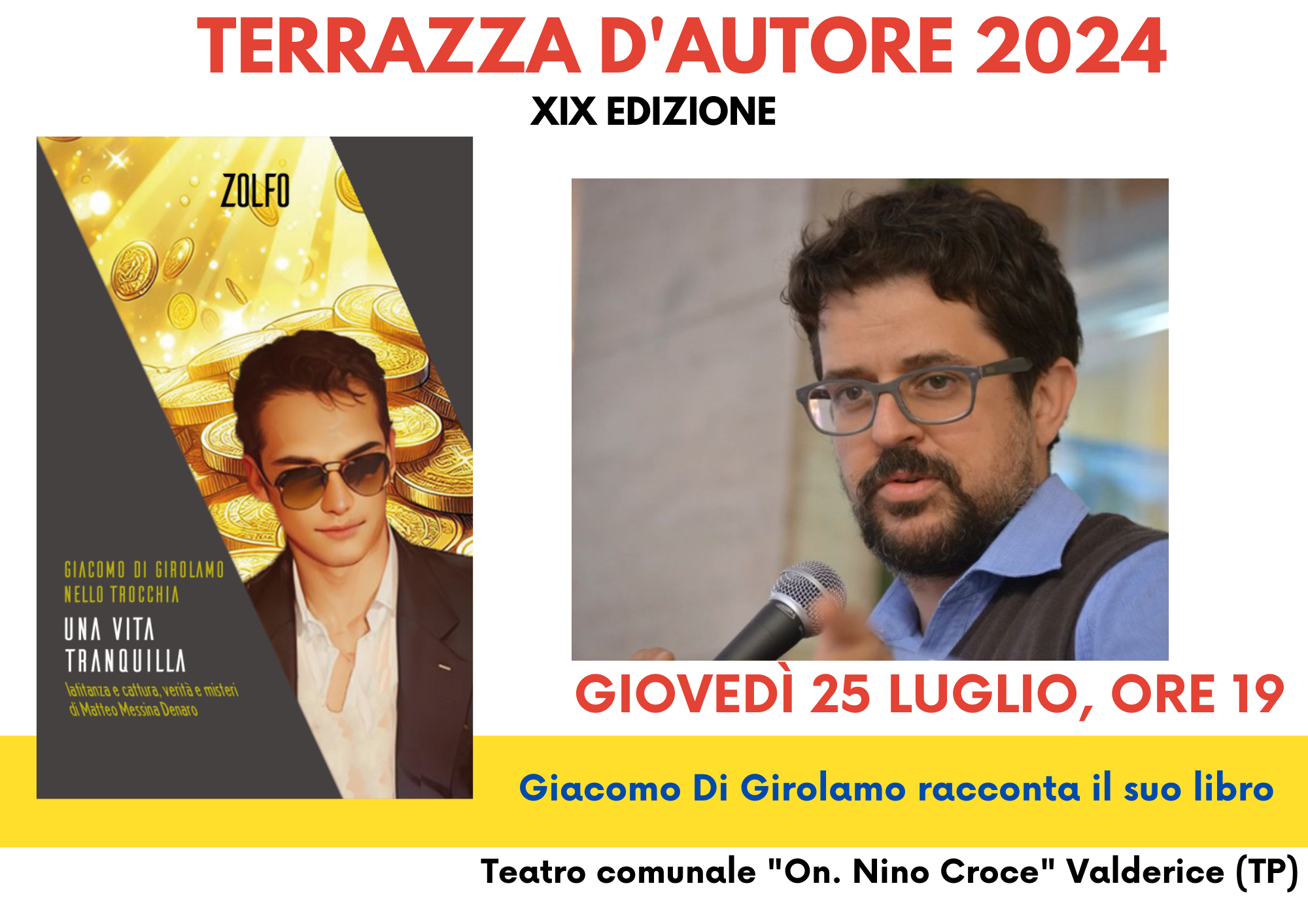 Terrazza d’Autore: a Valderice il libro di Di Girolamo-Trocchia su Messina Denaro