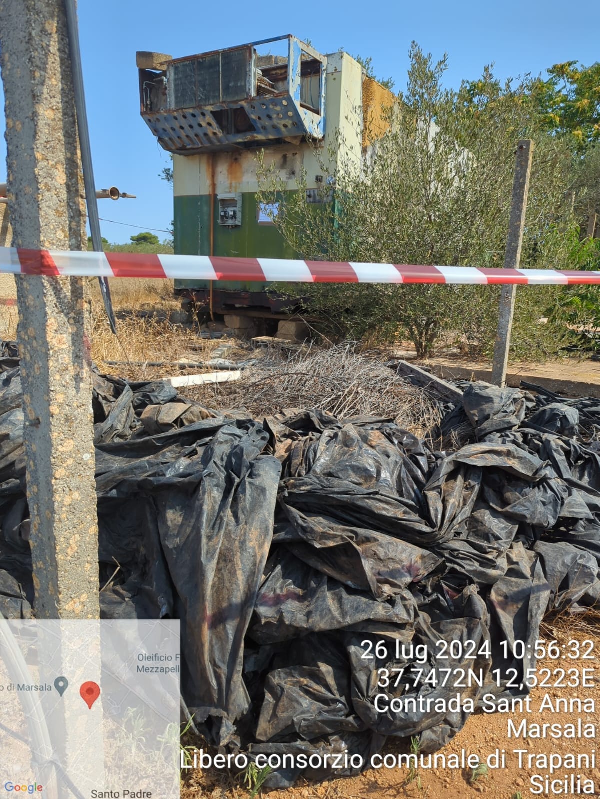 Marsala: 300 metri cubi di materiale plastico abbandonato in un terreno, scatta il sequestro