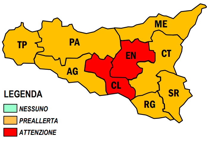 Caronte non molla la presa: rischio incendi in Sicilia