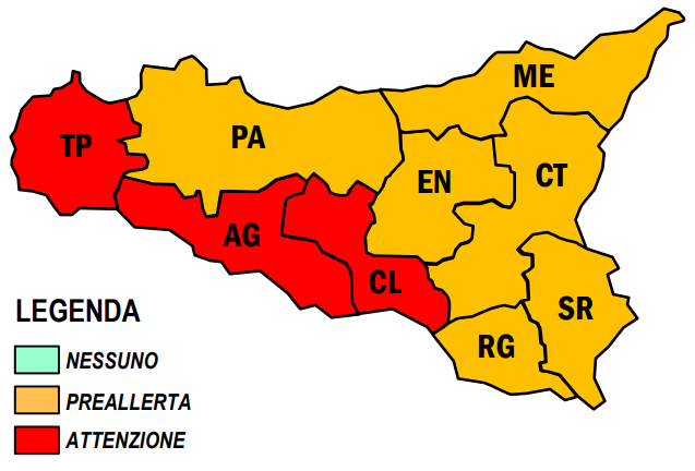 Il caldo aumenta ancora: allerta rossa a Trapani, Agrigento e Caltanissetta
