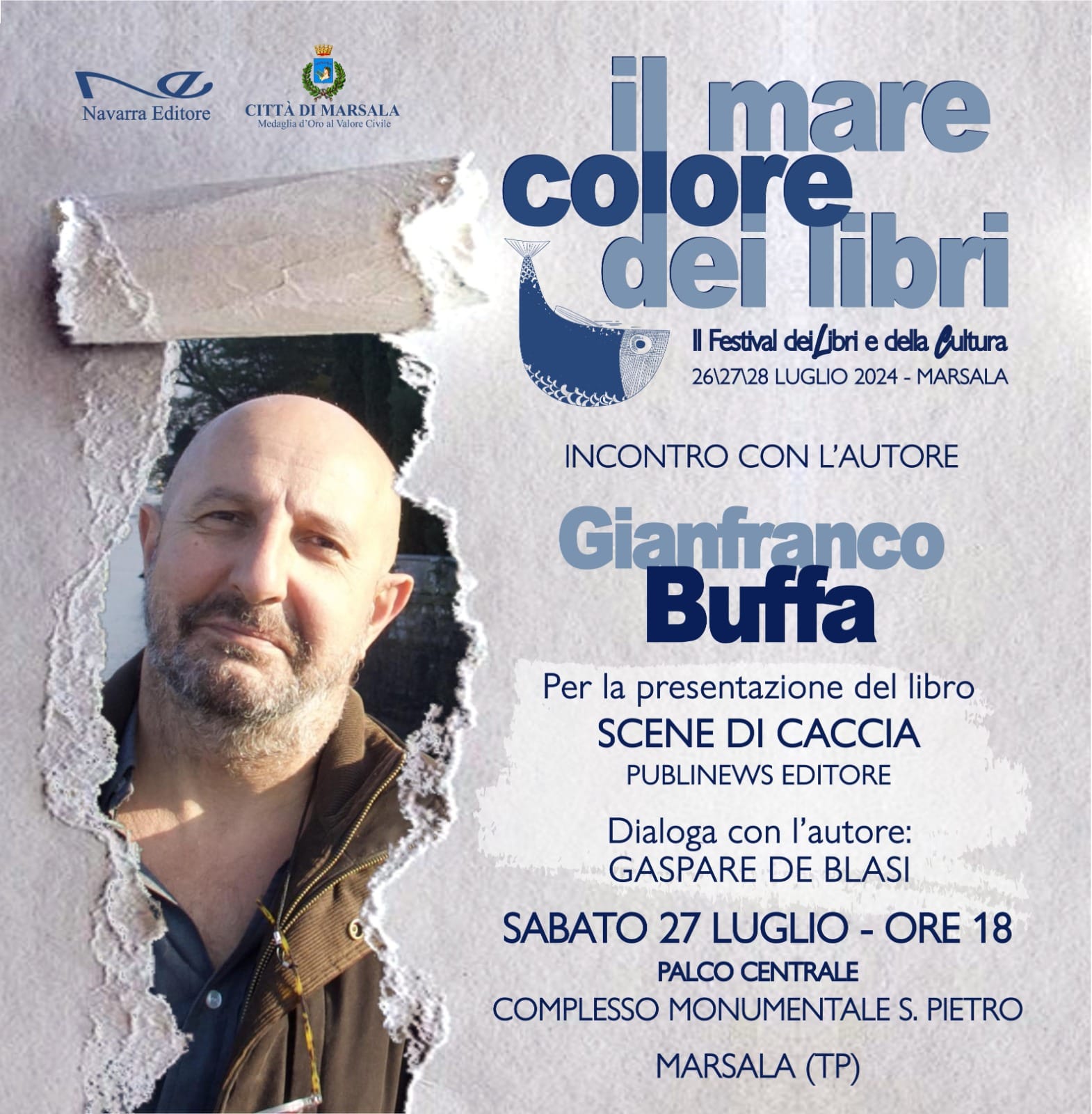 Il musicista marsalese Gianfranco Buffa presenta il suo primo libro, “Scene di Caccia”