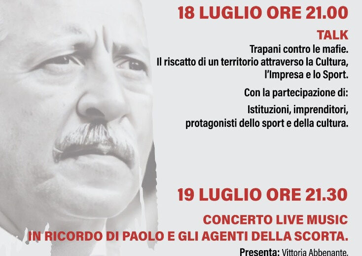 Due serate dedicate alla memoria di Paolo Borsellino a Trapani