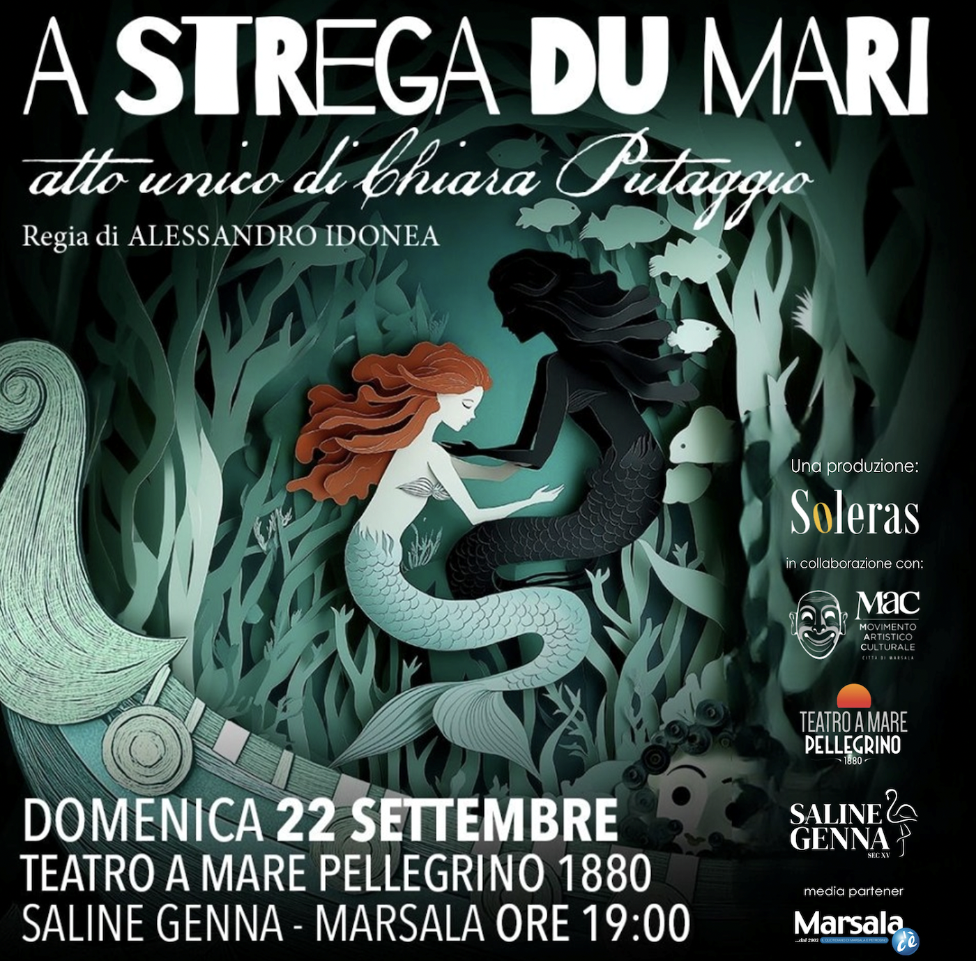 “A strega du mari” in scena alle Saline Genna il 22 settembre