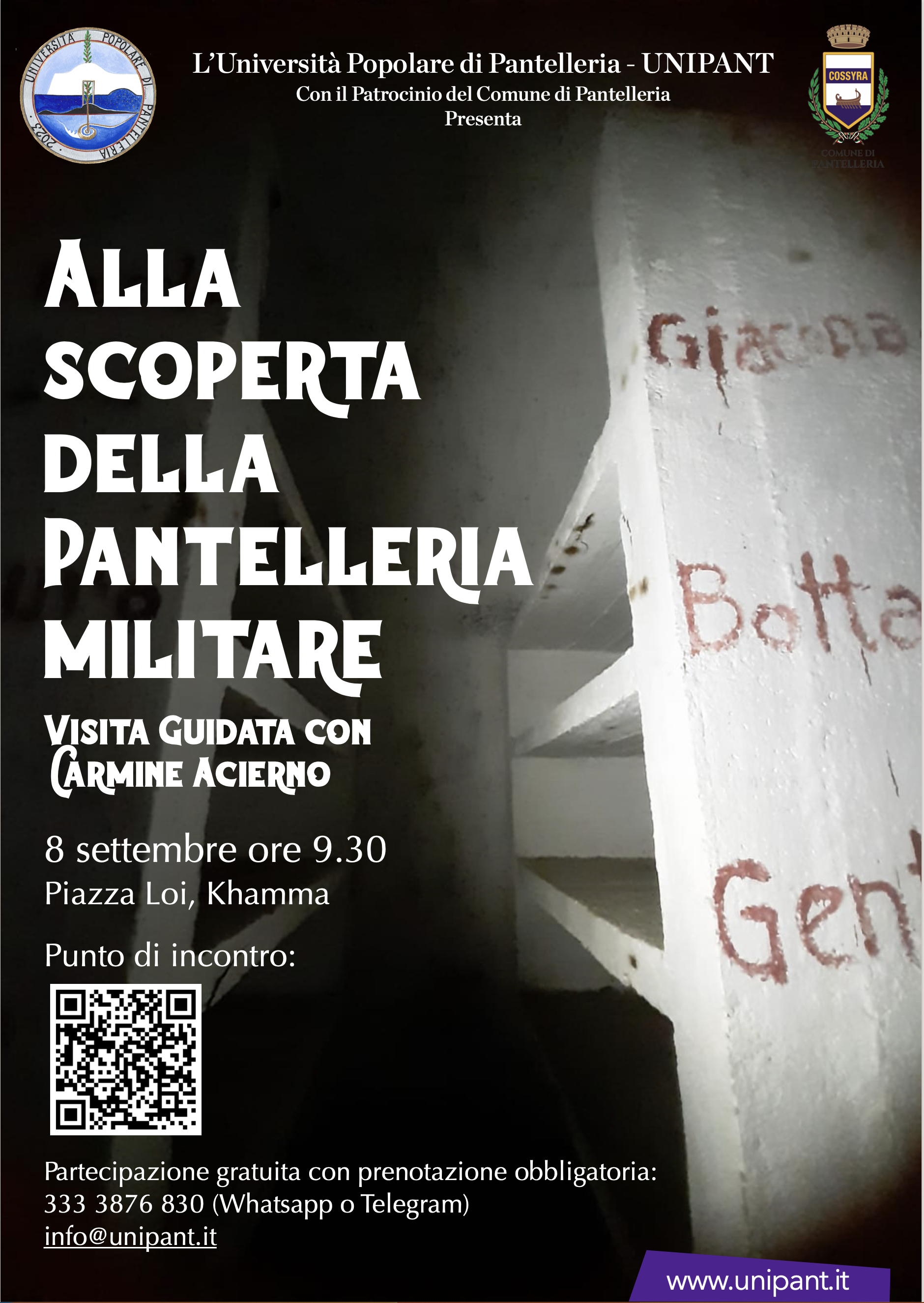 Con Carmine Acierno alla scoperta dei luoghi militari di Pantelleria￼