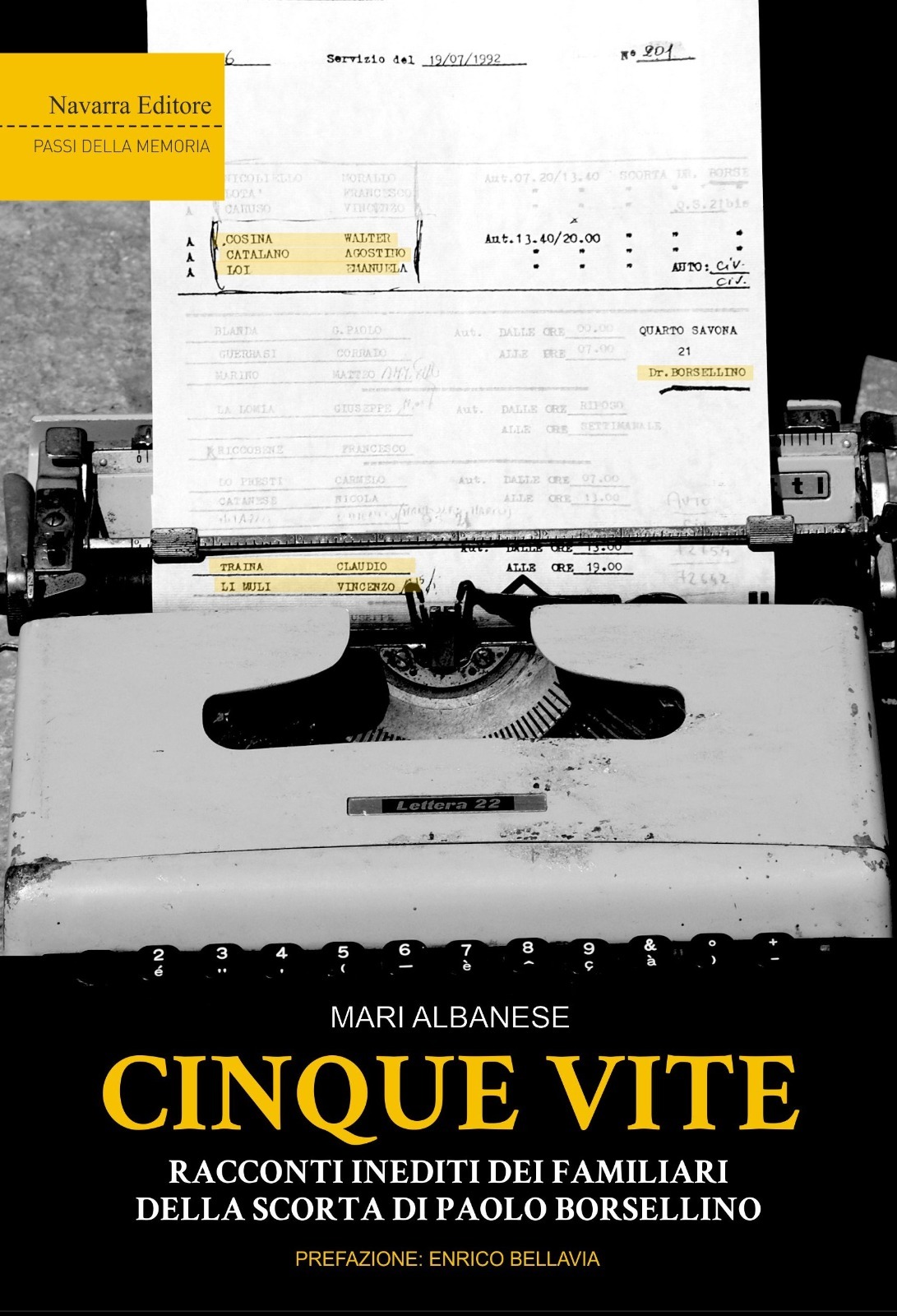 A Marsala si presenta il libro di Mari Albanese: i familiari raccontano gli agenti della scorta di Borsellino