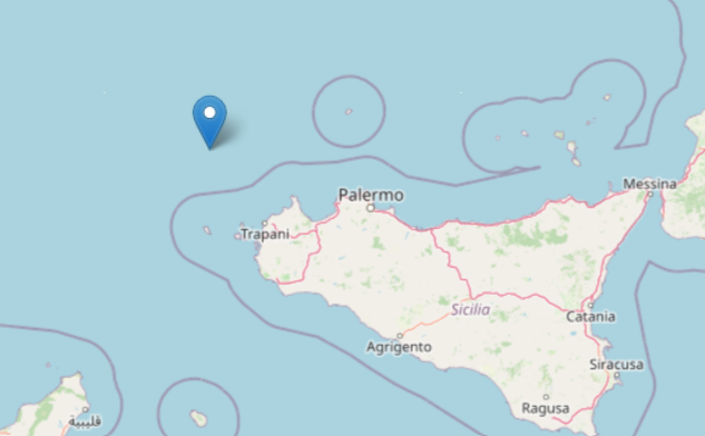 Scossa di terremoto davanti alle coste di Marsala e Trapani