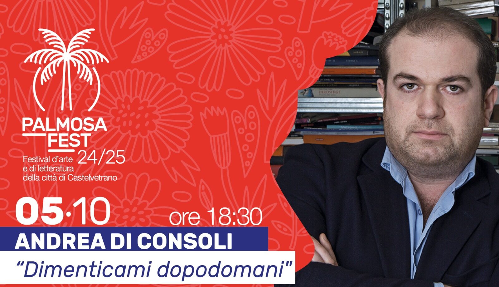 Lo scrittore Andrea Di Consoli apre il PalmosaFest di Castelvetrano