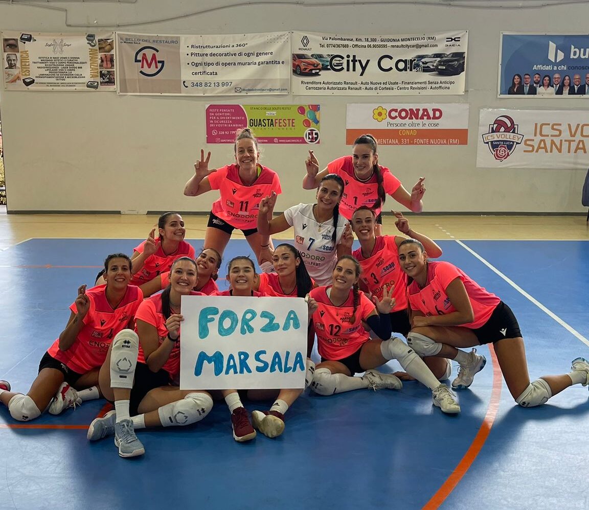 Esordio con vittoria corsara per il Marsala Volley: 3-0 alle romane del Santa Lucia