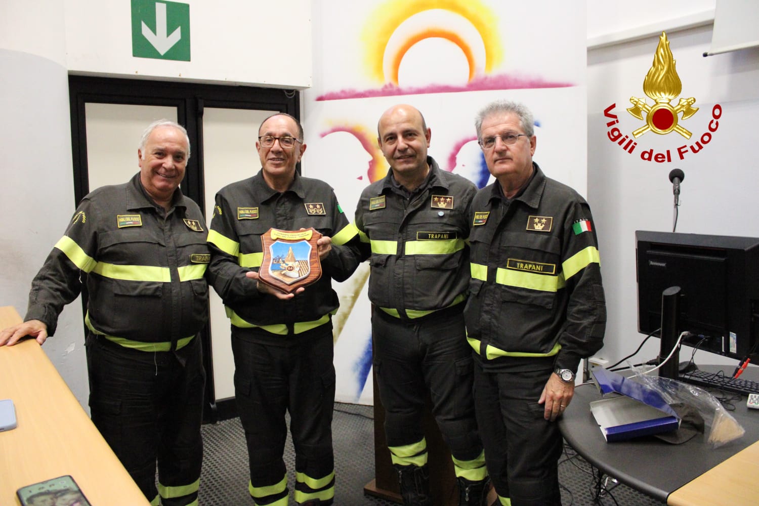 Il direttore regionale dei Vigili del Fuoco in visita al comando di Trapani