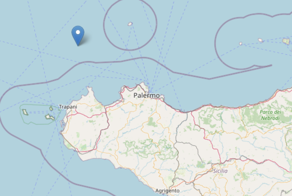Tre scosse serali in pochi minuti al largo di Trapani