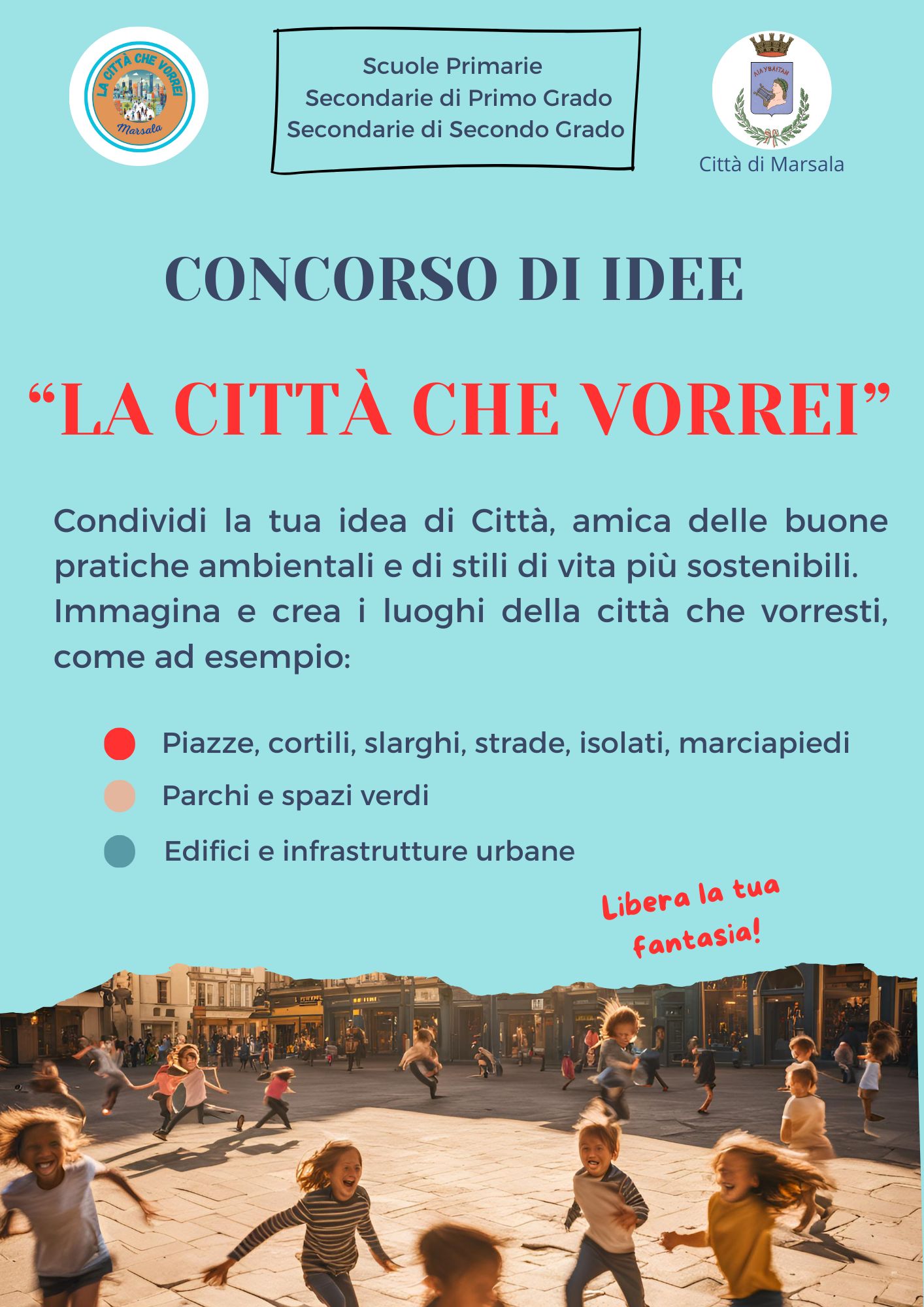 Concorso di idee “La Città che Vorrei”, prorogato il termine di partecipazione per le scuole marsalesi