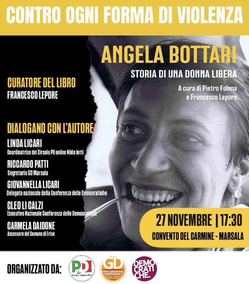 Al Carmine di Marsala i democratici presentato il libro “Angela Bottari – Storia di una donna libera”