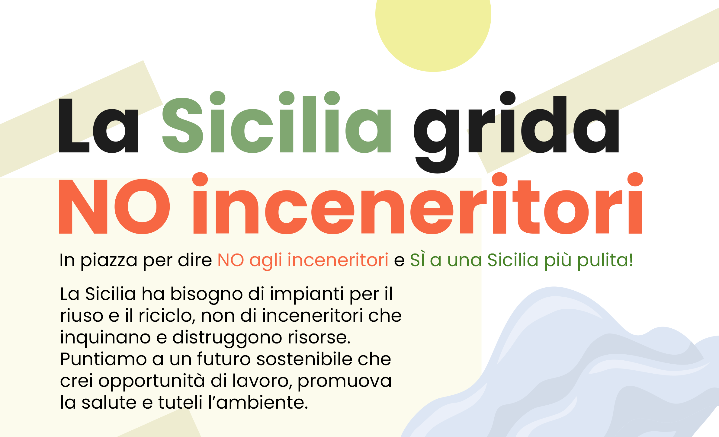 Parte da Palermo la protesta “no agli inceneritori” in Sicilia per lo smaltimento dei rifiuti