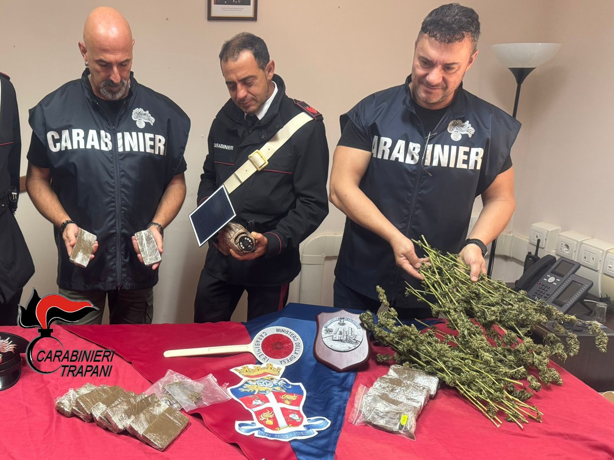 A Mazara arrestati due fratelli, avevano una piantagione di marijuana in un terreno