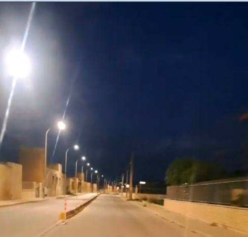 Lampade a Led per la  via Enea a Pizzolungo, completati i lavori