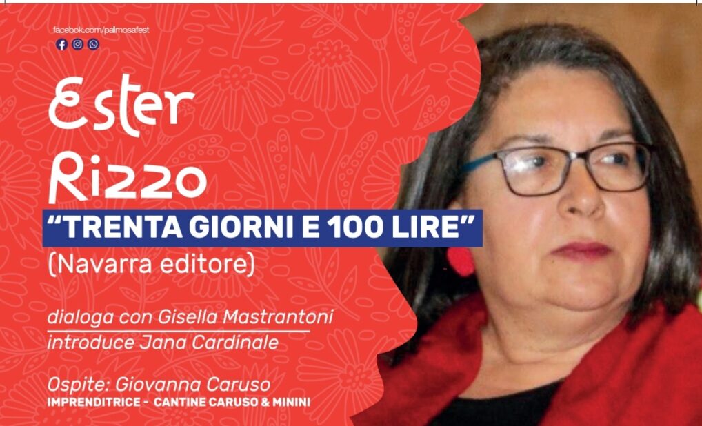 Castelvetrano: al PalmosaFest incontro al femminile con Ester Rizzo