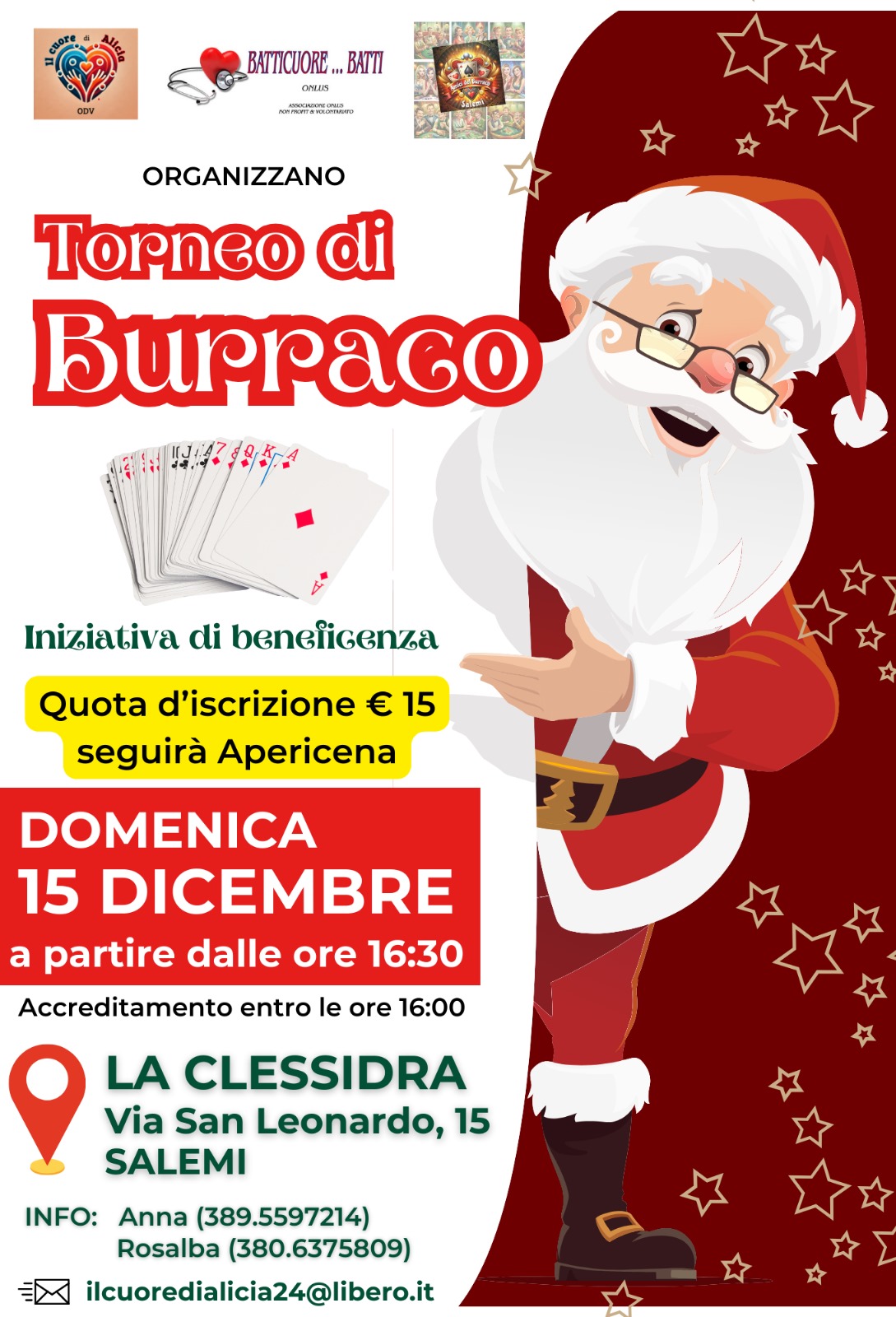 A Salemi il burraco del “Cuore di Alicia” per una raccolta fondi