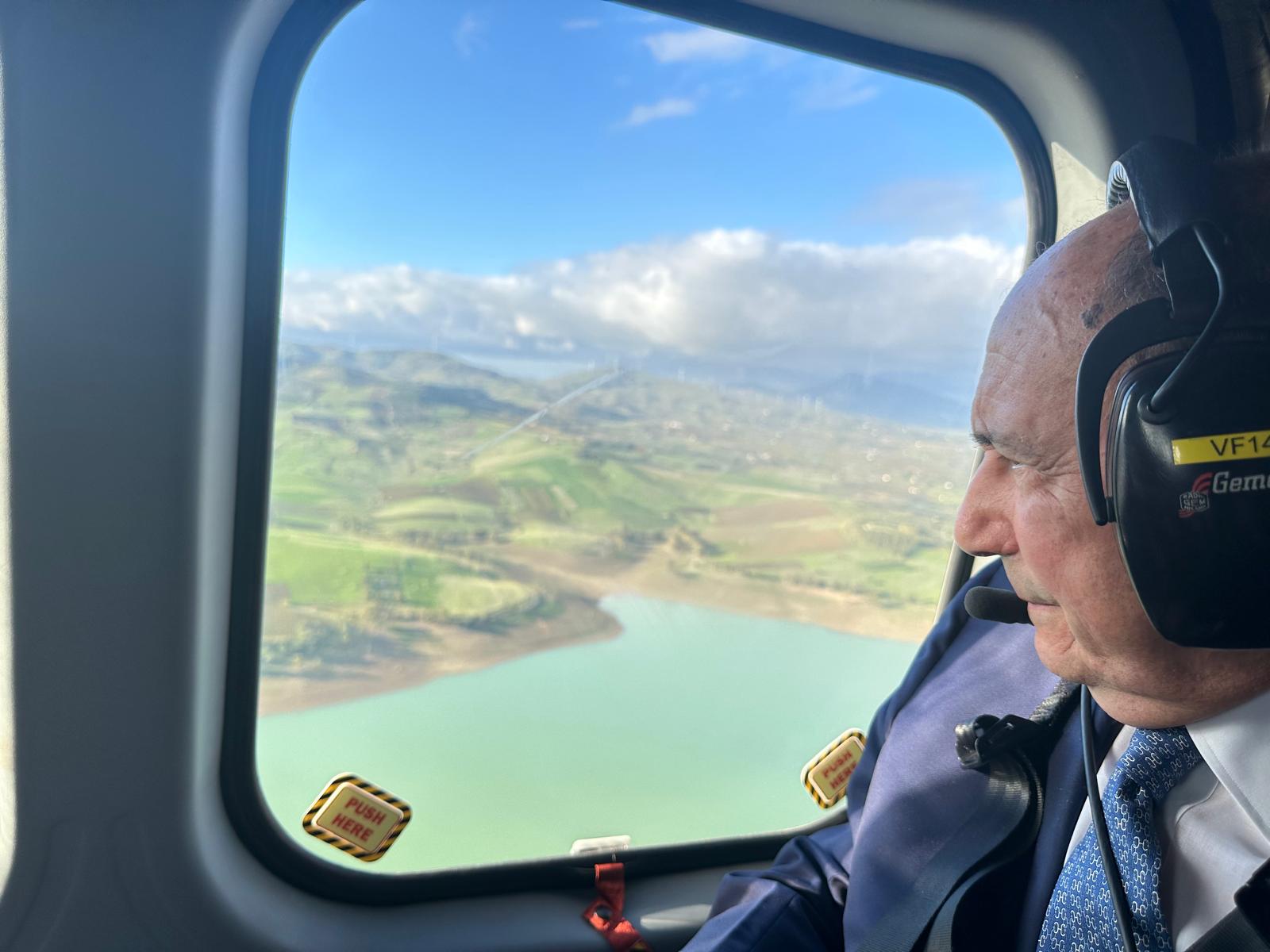 Schifani monitora le dighe siciliane dall’elicottero ma la Provincia di Trapani è esclusa dal potenziamento