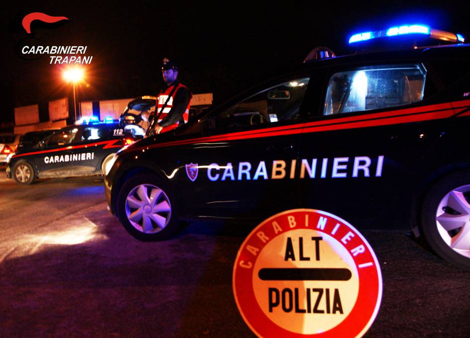 Controlli stradali dei Carabinieri ad Alcamo, denunce e segnalazioni alla prefettura