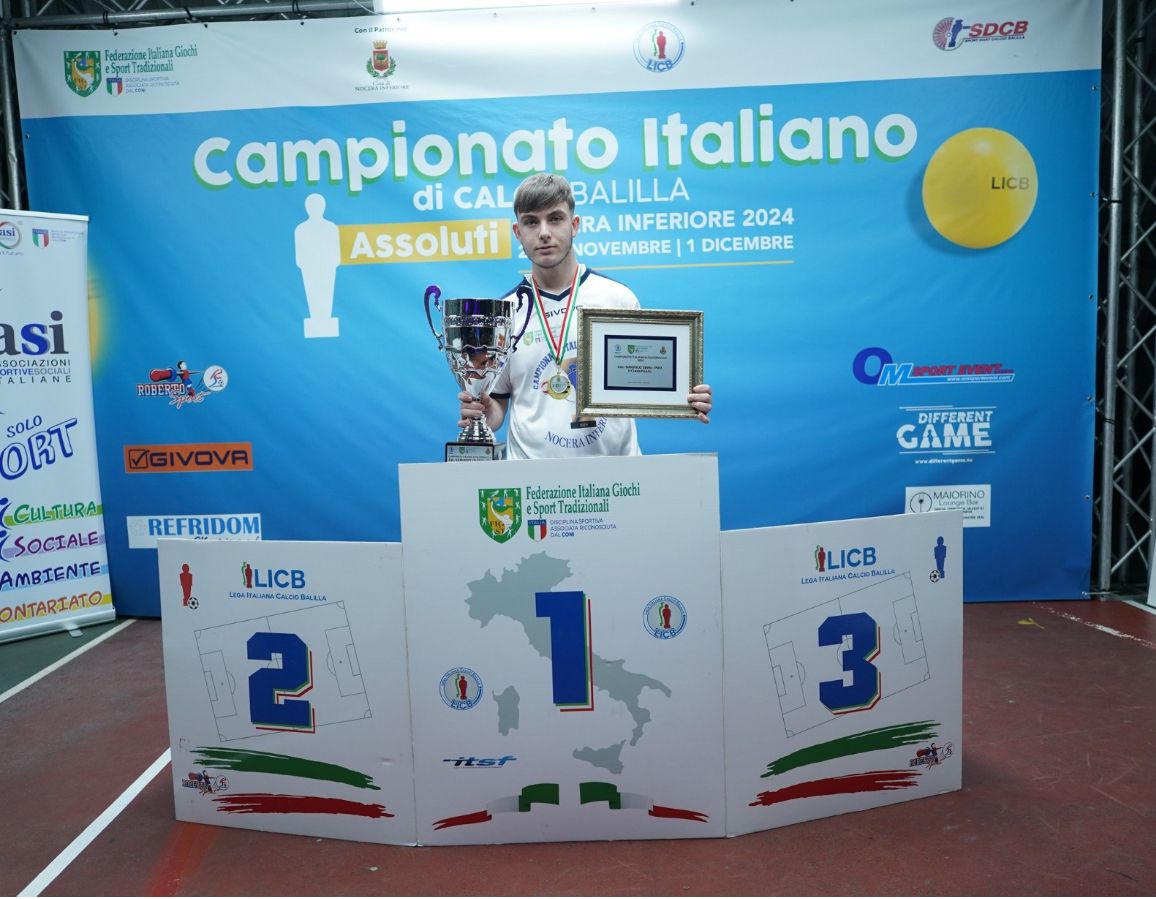 Calciobalilla, 4 ori per il marsalese Girolamo Lombardo￼