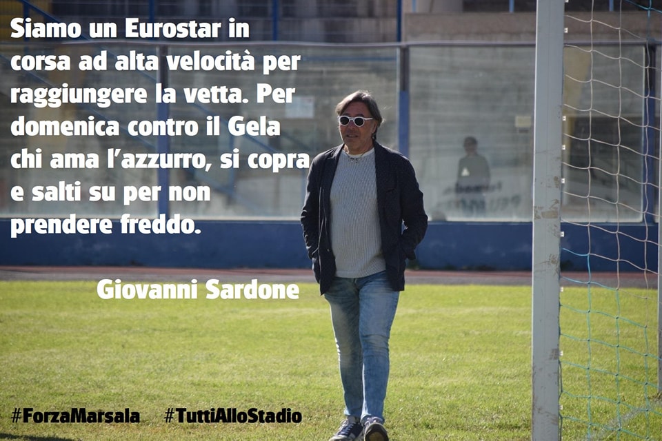 Marsala in zona play off: vittoria meritata, Sardone incita i tifosi a sostenere la squadra