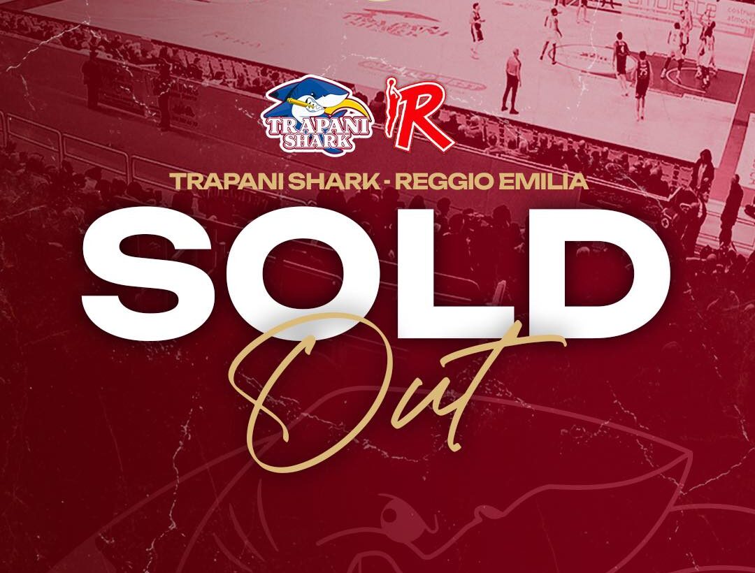 Trapani Shark-Reggio Emilia, in 6 minuti biglietti sold out e arriva la Christmas Promo Frecciarossa