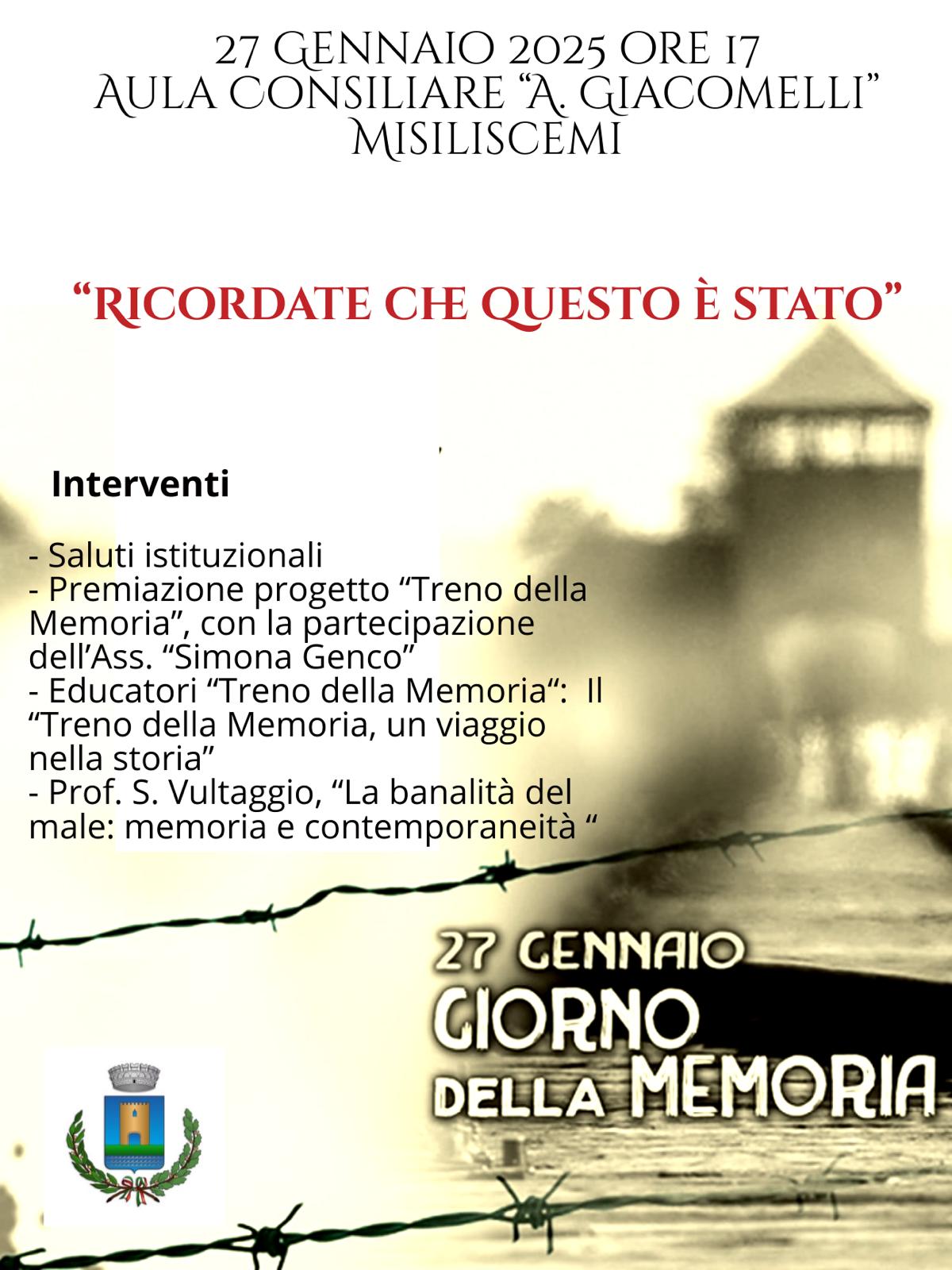 Shoah, un concorso a Misiliscemi per partire col “Treno della Memoria”
