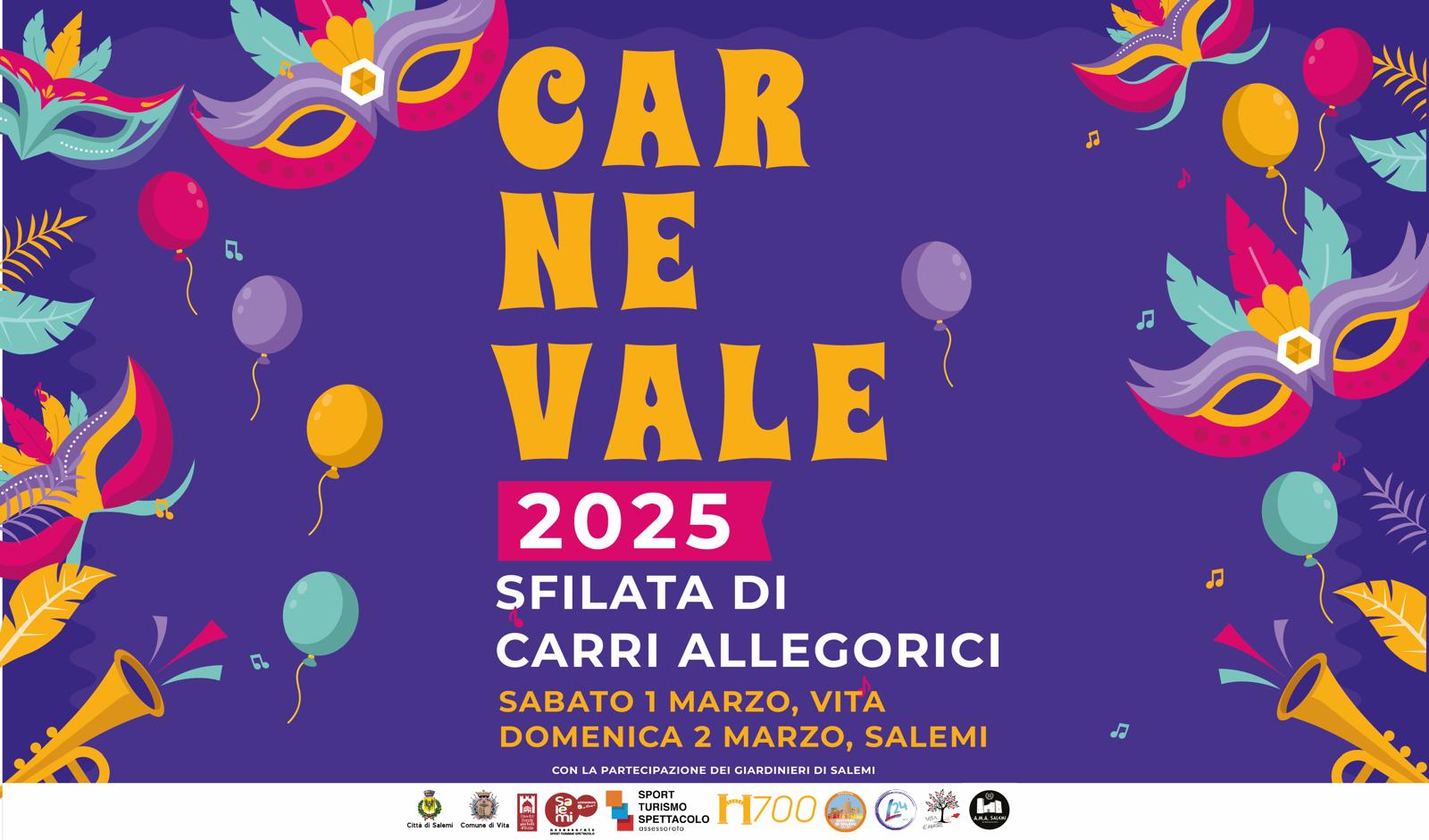 Carnevale 2025, torna la sfilata dei carri allegorici a Salemi e Vita