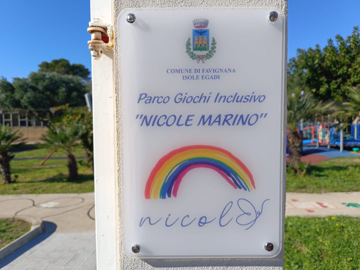Favignana, intitolato alla piccola Nicole Marino un parco giochi. VIDEO