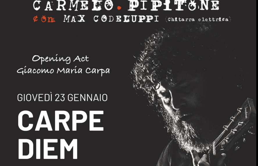 Carmelo Pipitone torna a Marsala in concerto al Carpe Diem