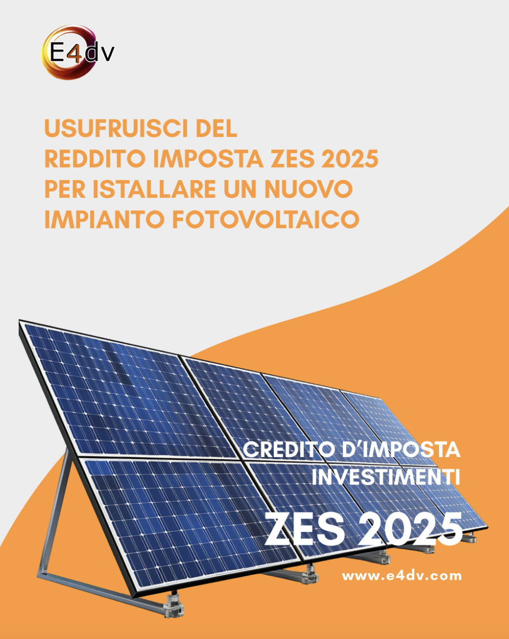 ZES 2025: con E4dv incentivi per il fotovoltaico