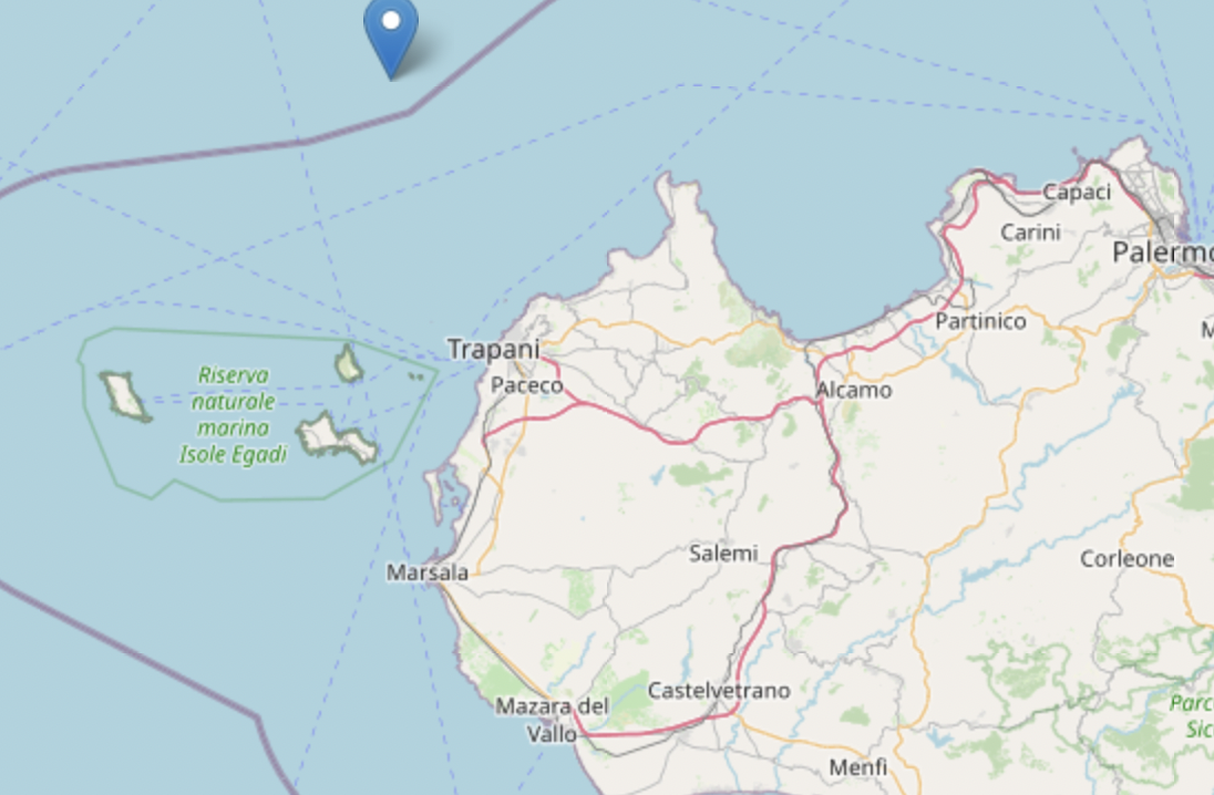 Piccola scossa al largo delle coste trapanesi