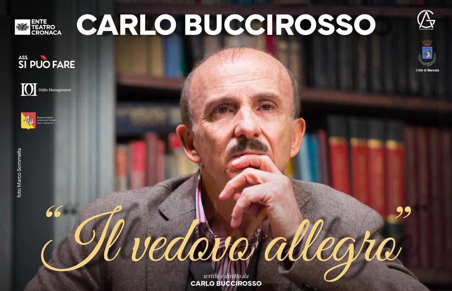 All’Impero di Marsala Carlo Buccirosso in “Il vedovo allegro”