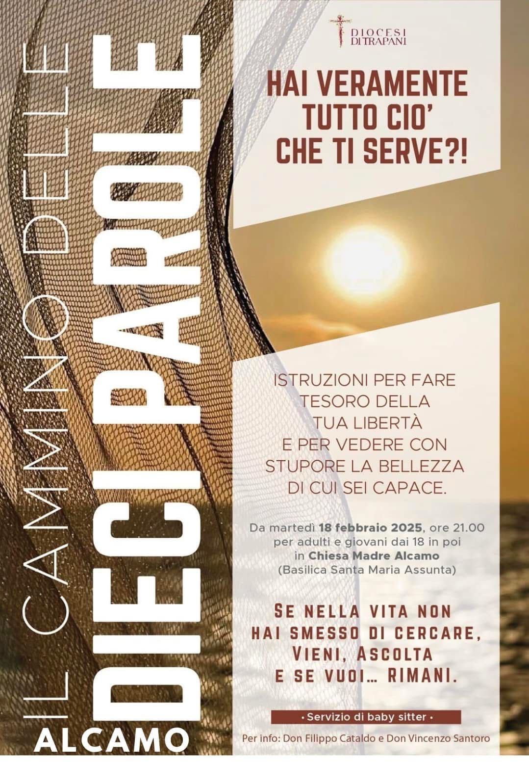 Ad Alcamo il cammino delle “Dieci Parole” per avvicinare i giovani alla Chiesa