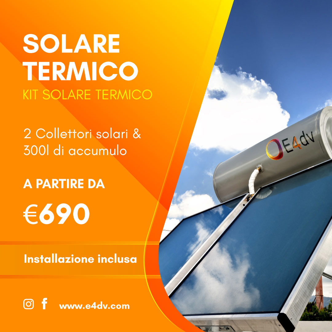 Solare termico: energia pulita e conveniente con E4dv