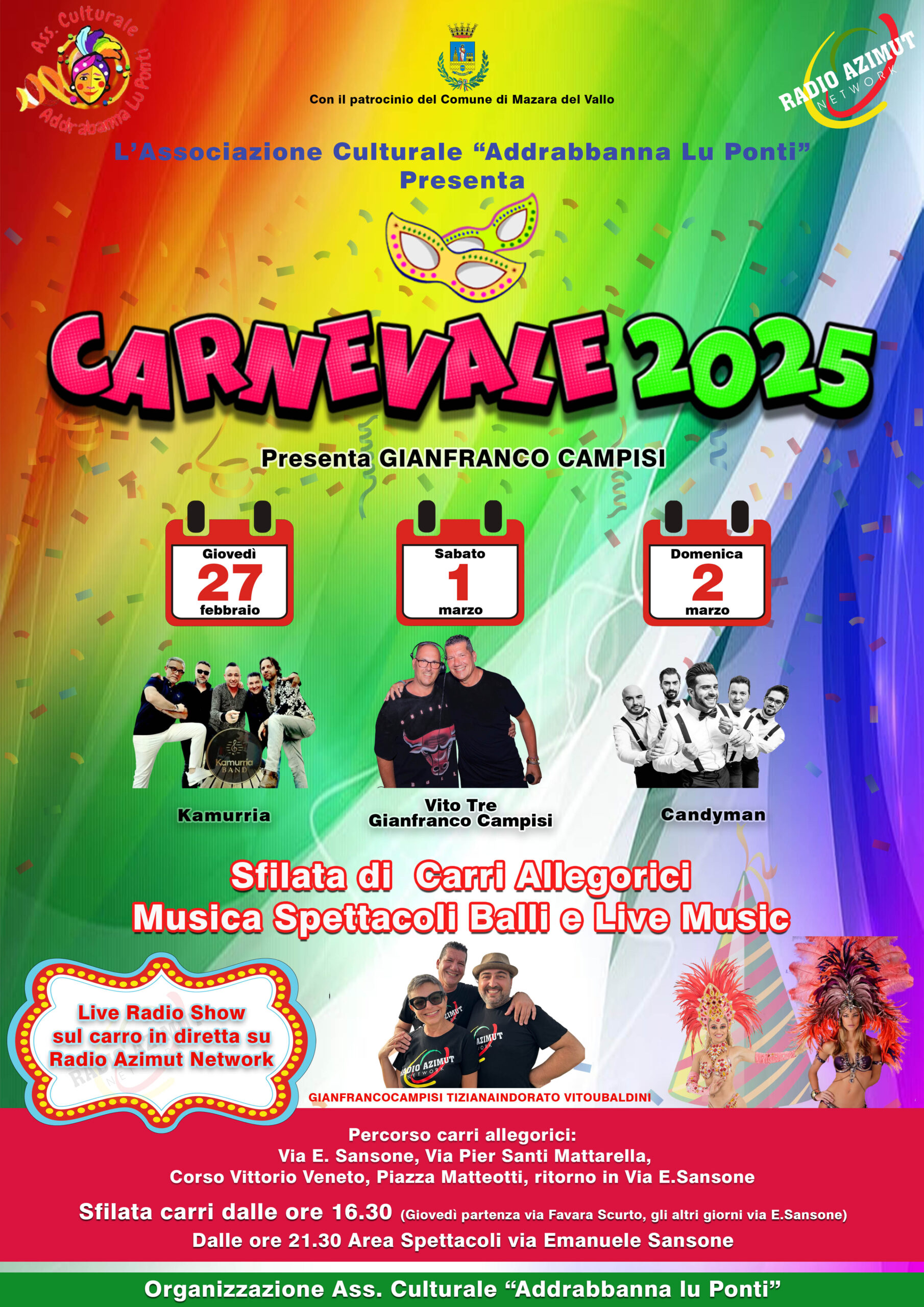 A Mazara nel week-end si celebra il Carnevale 2025
