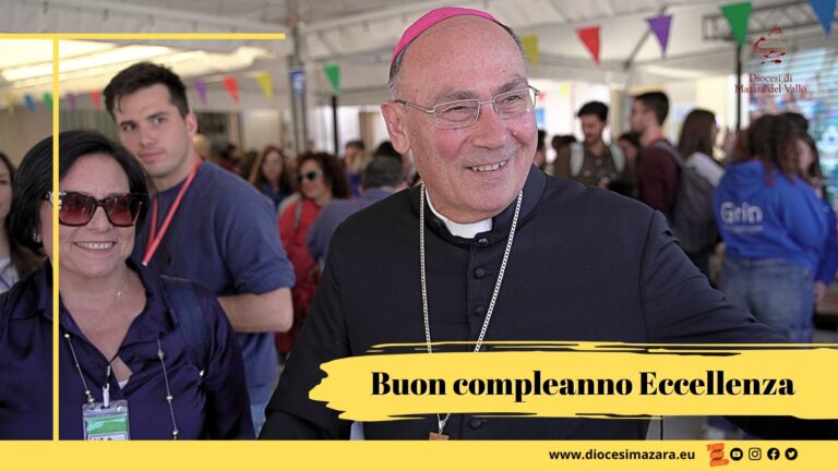 Auguri al Vescovo di Mazara Angelo Giurdanella che compie 69 anni