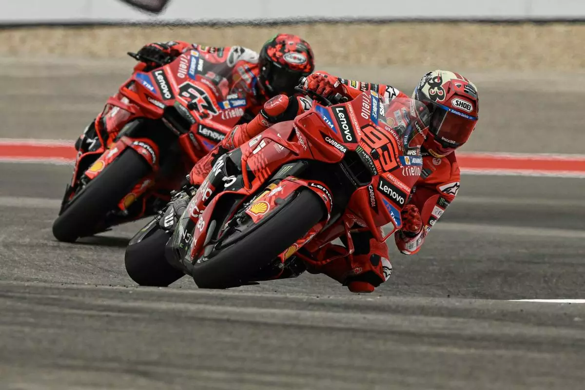 Marc Marquez vince anche la Sprint di Austin, Bagnaia terzo