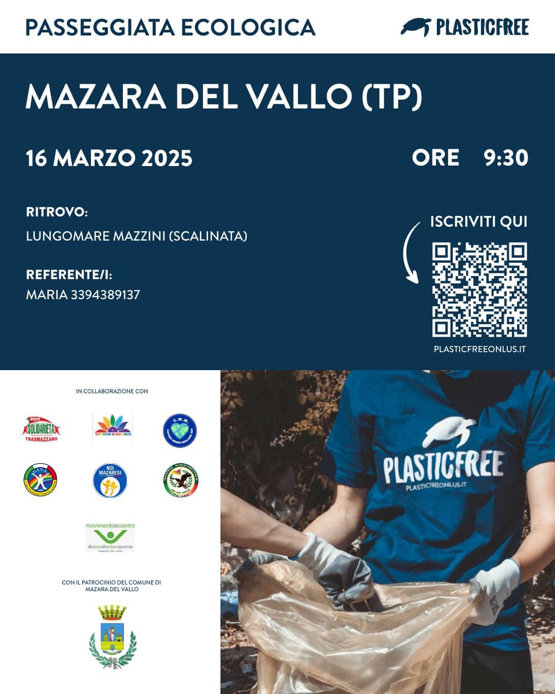Mazara si mobilita per l’ambiente: il 16 marzo la Passeggiata Ecologica Plastic Free