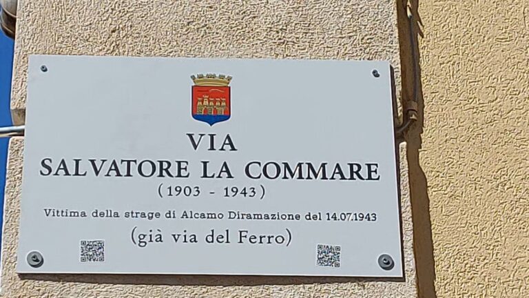 Trapani intitola una via a Salvatore La Commare, vittima della Strage di Alcamo del ’43