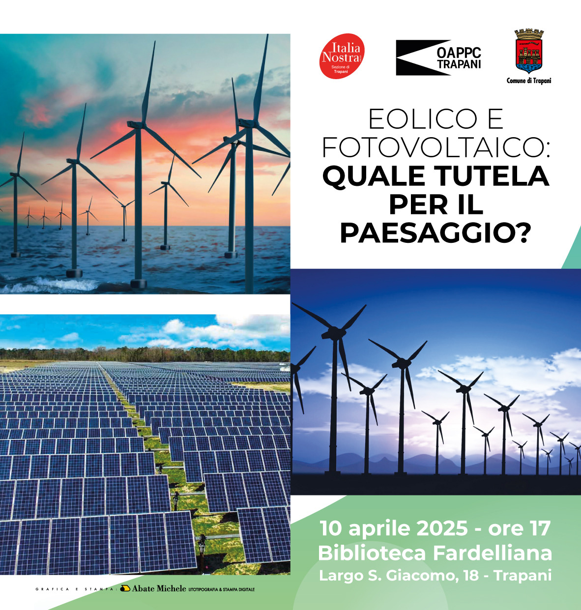 “Eolico e fotovoltaico”, un convegno sugli effetti negativi a Trapani