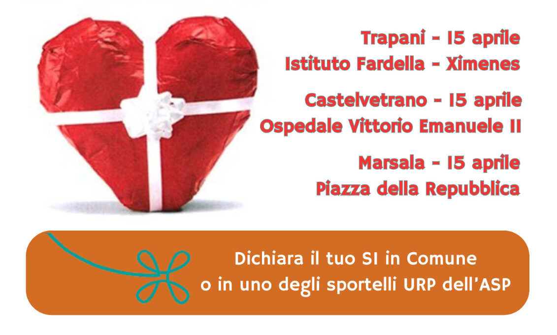 L’Asp di Trapani promuove la donazione degli organi con una serie di iniziative