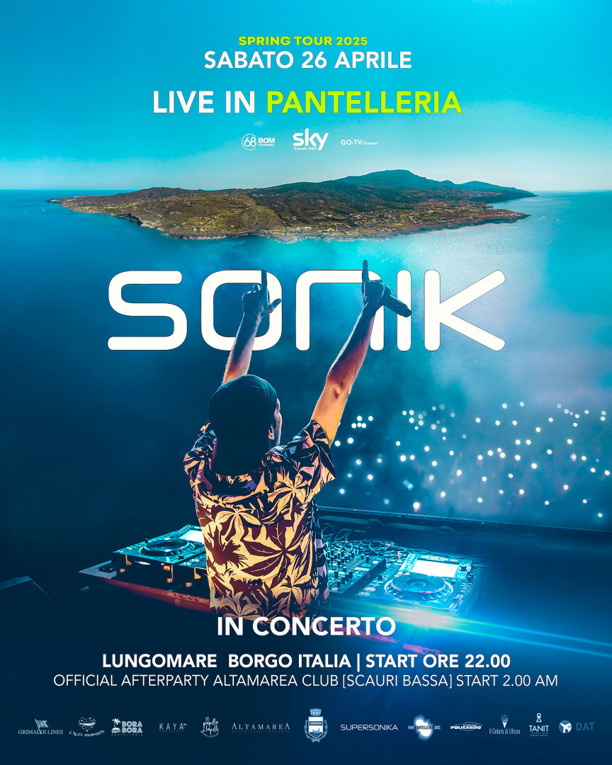 “Live in Pantelleria” il 26 aprile con il dj set di Sonik