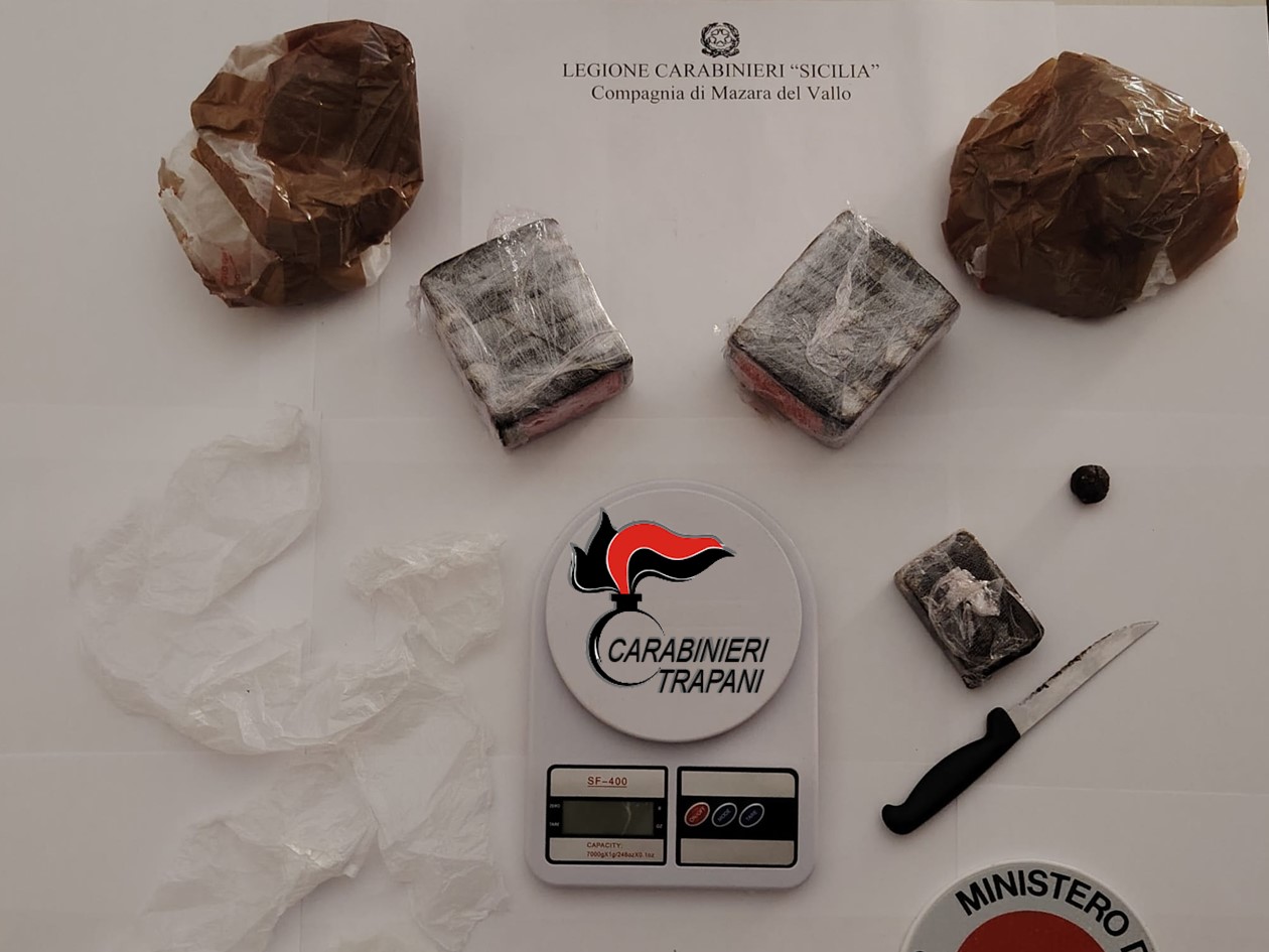 Era ai domiciliari con la droga, 60enne mazarese finisce in carcere