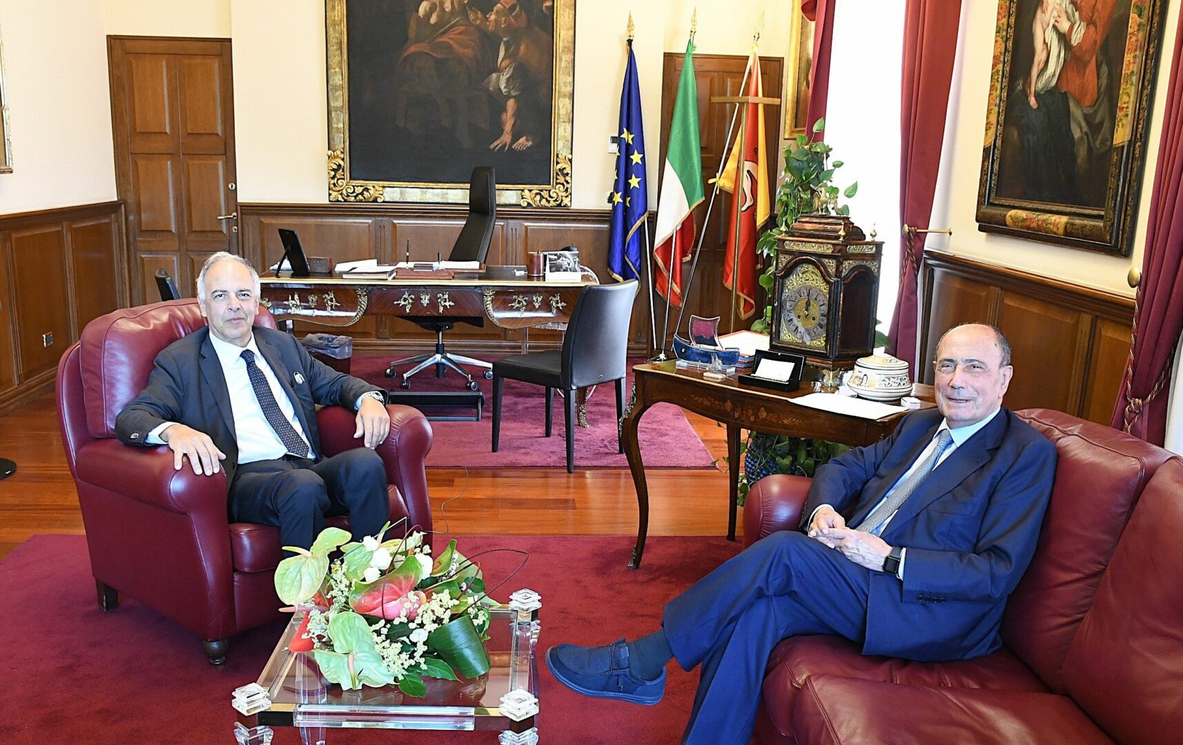 Schifani riceve il presidente del Cga De Francisco