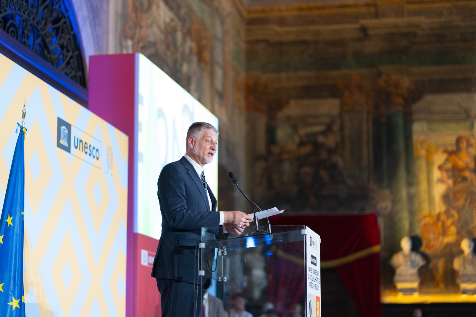 Il Ministro della Cultura Alessandro Giuli in visita ad Erice