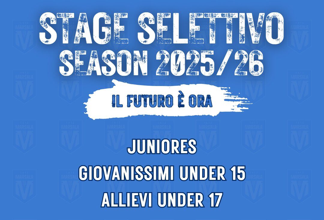 Il Marsala 1912 dà il via allo stage giovanile selettivo stagione 2025/26